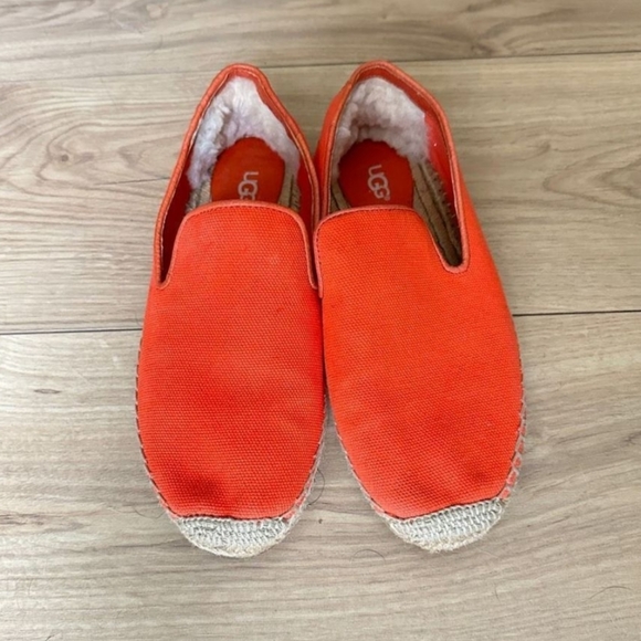 🅶 UGG Sandrinne Hazard Orange Canvas Shoes - Picture 11 of 16
